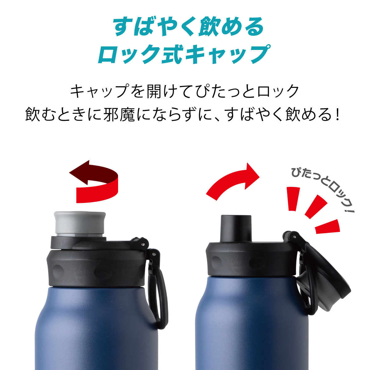 Activa ハンドル付きダイレクトボトル 1000mL ネイビー image04