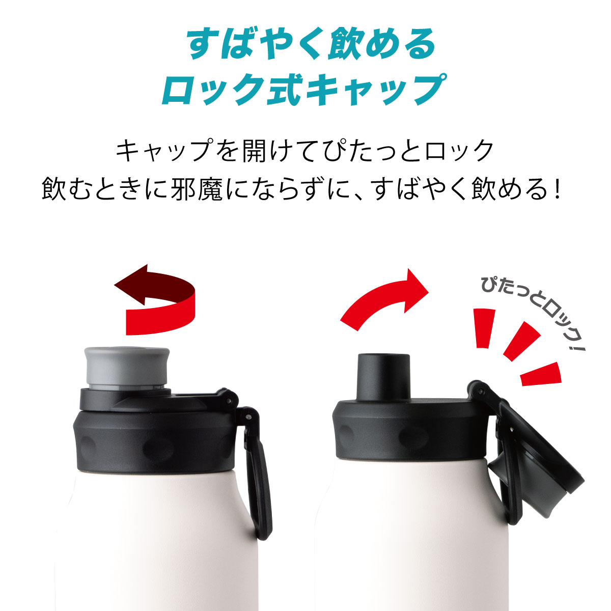 Activa ハンドル付きダイレクトボトル 1000mL ホワイト image04